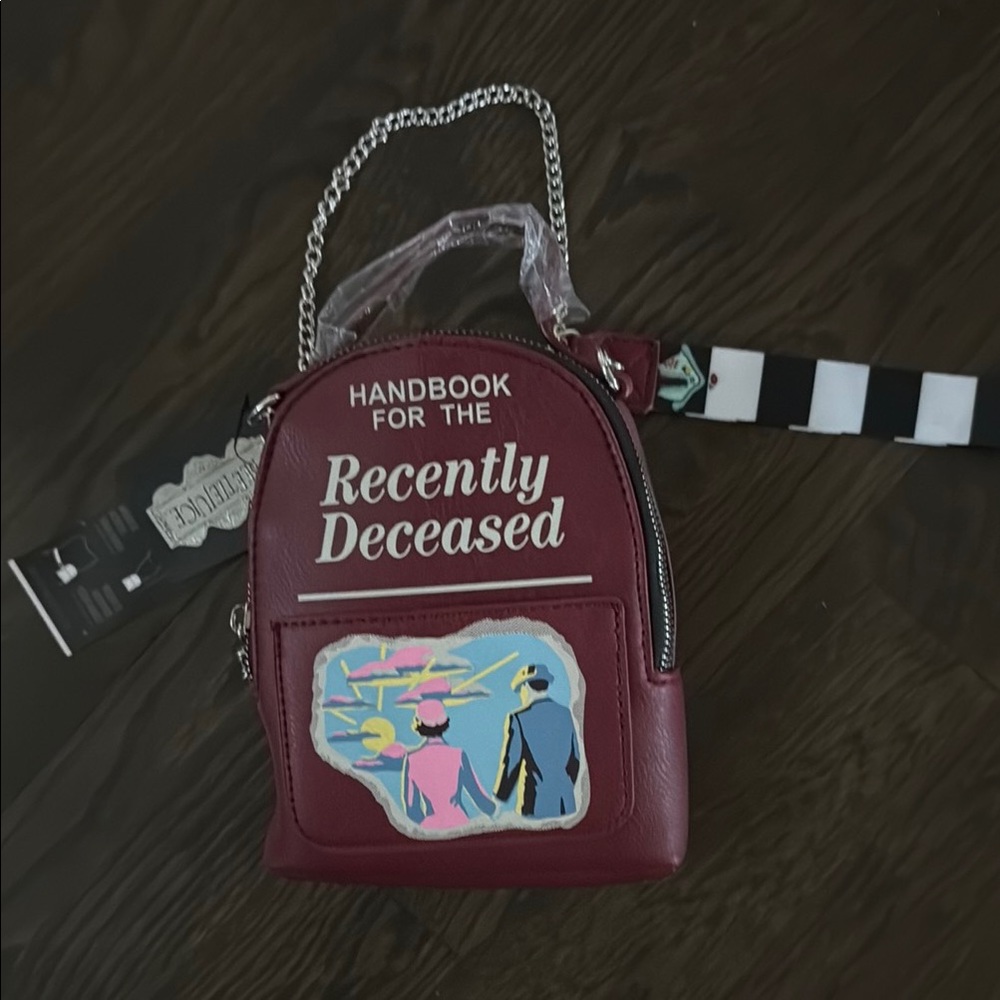 Beetlejuice Burgundy Women's Purse/wristlet NWT